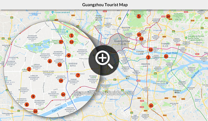 Guangzhou Tourist Map