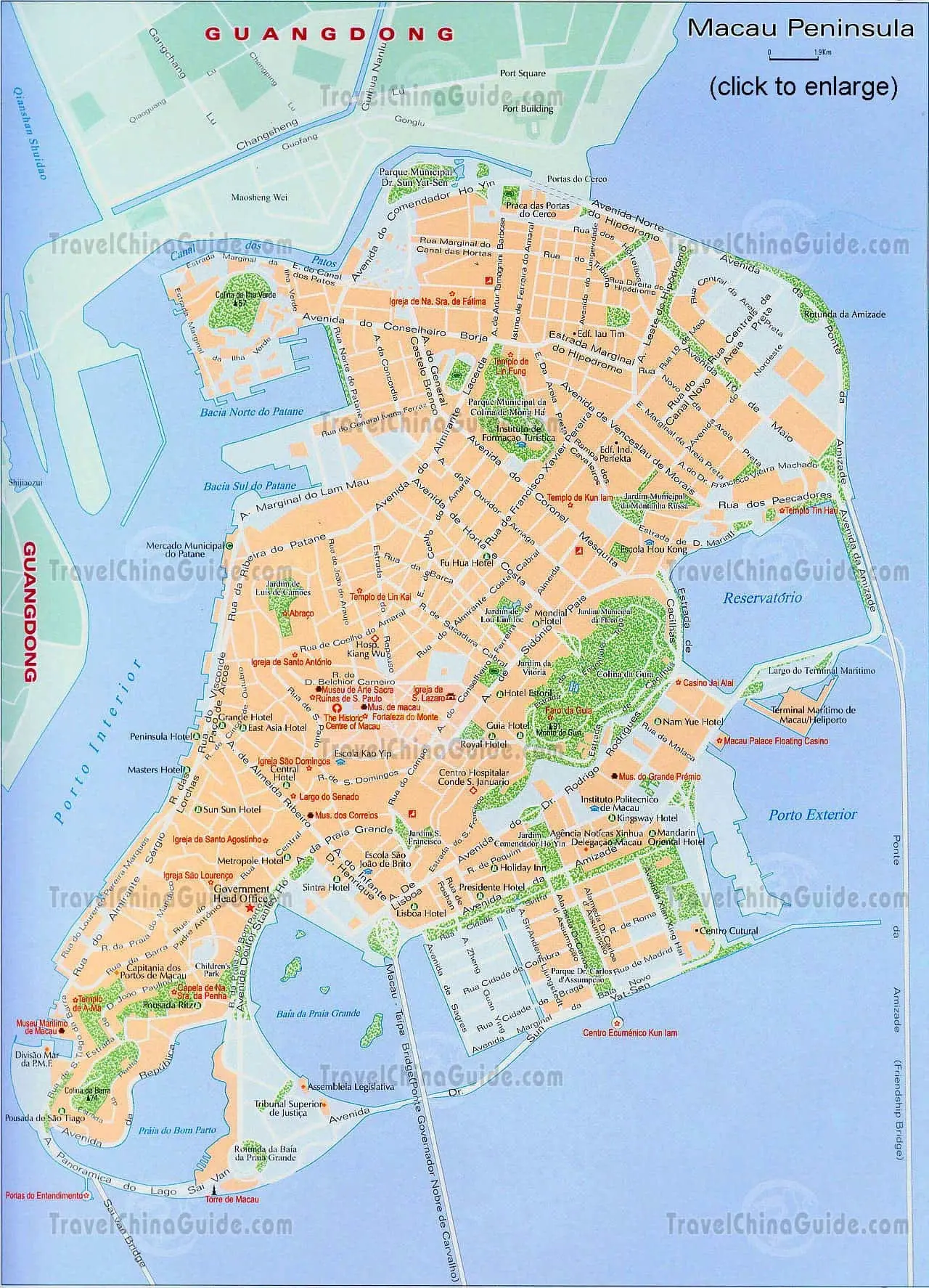 Macau Casinos Map