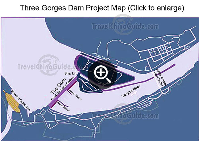 Three Gorges Dam Map