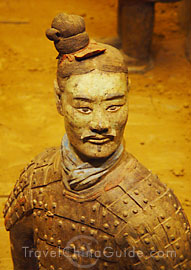 A terra cotta warrior