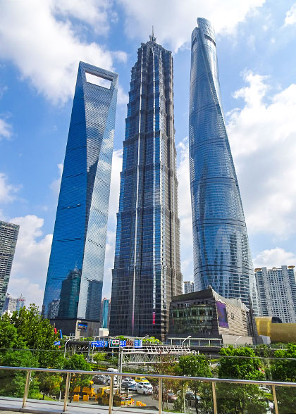 World Financial Center, Jinmao Tower and Shanghai Tower