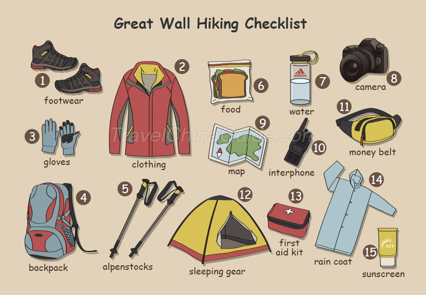 Great Wall Hiking Checklist: 15 Things that Expert Hikers Always Take