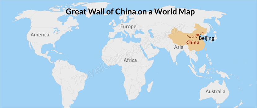 Where Is Beijing On A World Map Great Wall of China Map: Location Maps in China & the World, History