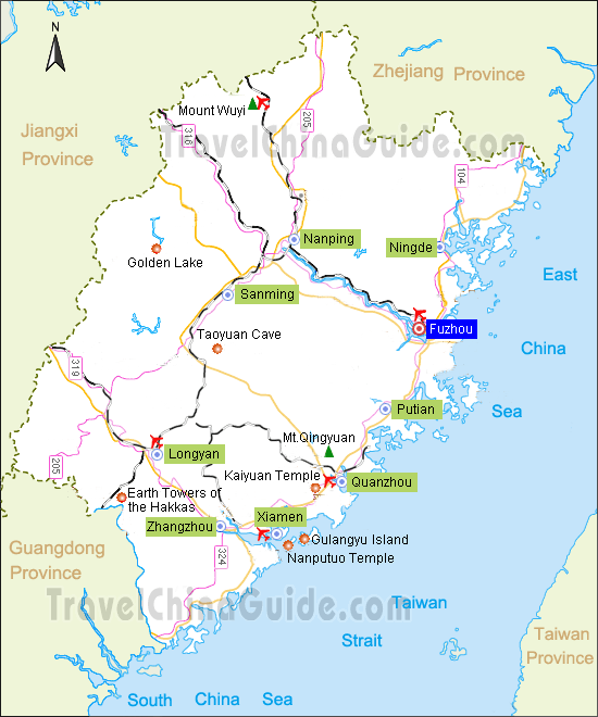 Map Of Fujian China Fujian Travel Guide: Facts, Map, Weather, Places to Visit, Tea