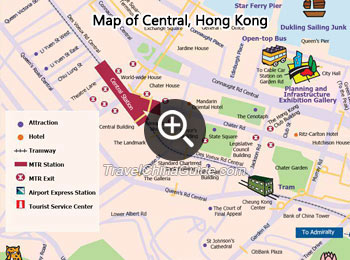 Hong Kong Central Map Central, Hong Kong: Landmarks, Shopping & Food, Map