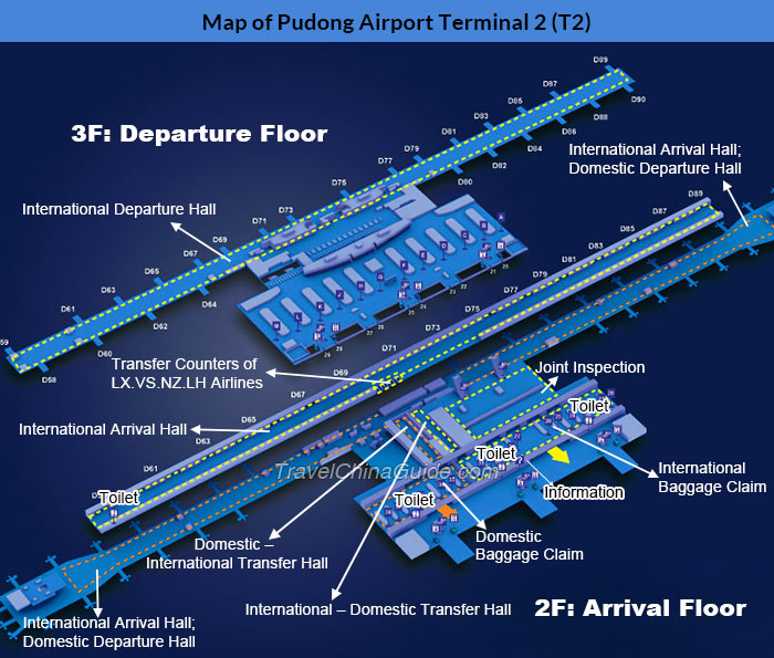 Shanghai Pudong Airport Terminal Map Shanghai Pudong Airport Maps: Terminal 1, 2 & PVG Terminal Shuttle