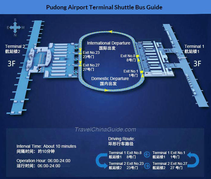 Pudong International Airport Map Shanghai Pudong Airport Maps: Terminal 1, 2 & PVG Terminal Shuttle