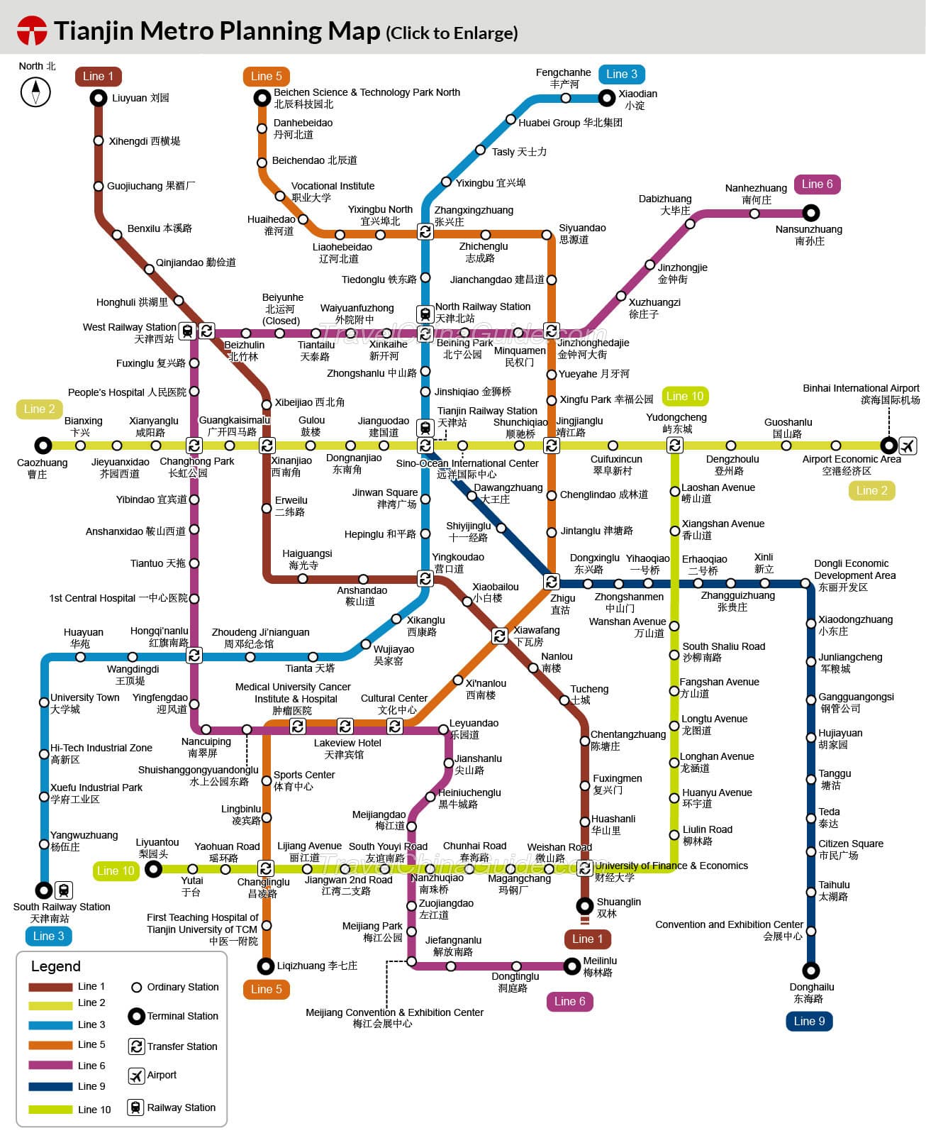 Tianjin Metro Map