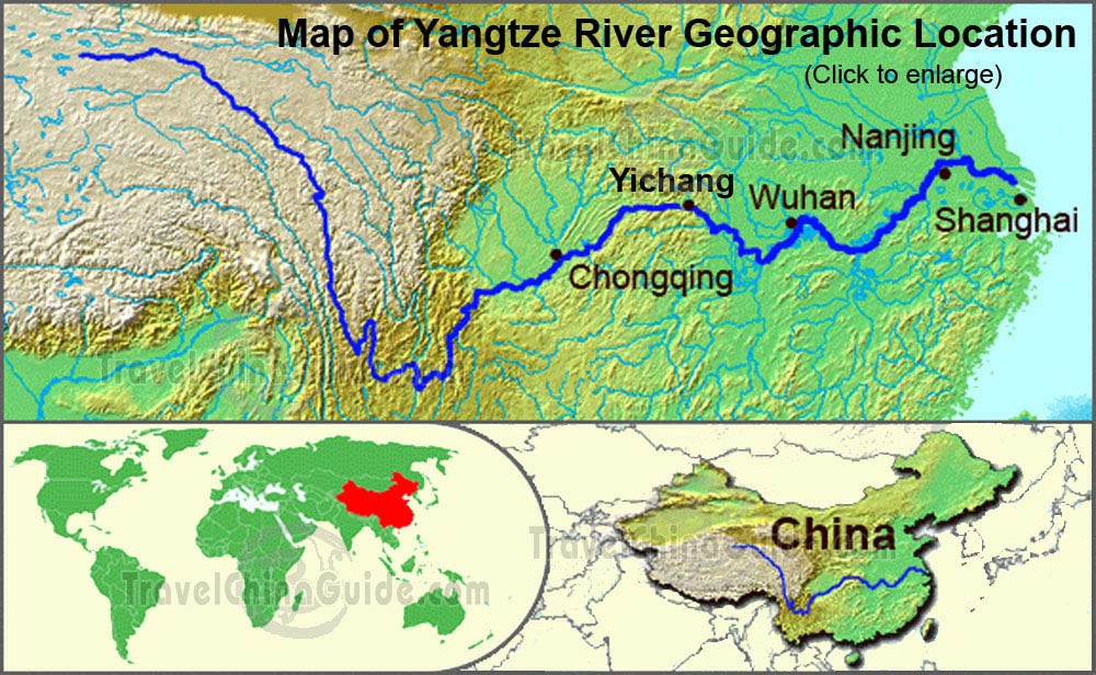 yangtze river location on world map Yangtze River Maps Maps Of Location Sections Three Gorges Dam yangtze river location on world map