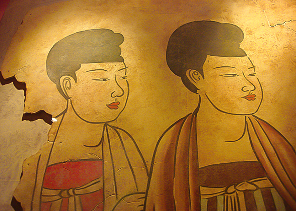 Mural in Zhaoling Mausoleum