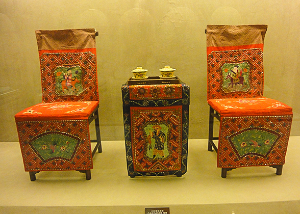 Chairs Decorated with Silk Embroidery