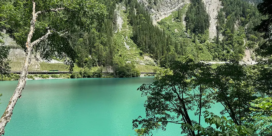 Beautiful Blue Lake in Jiuzhaigou Valley