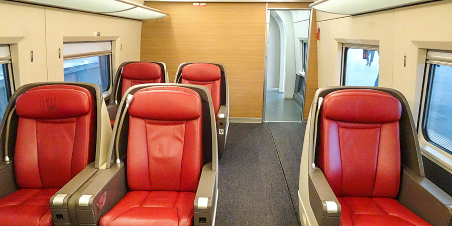 Business Class Seat on Bullet Train