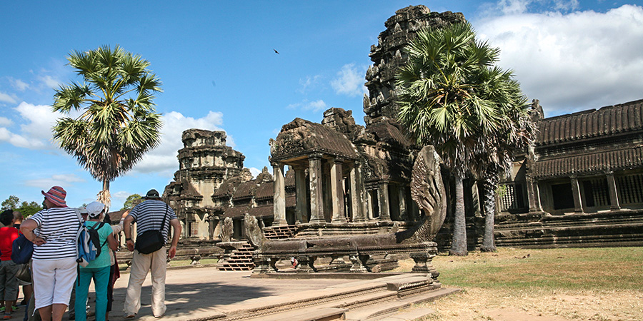 Visiting Angkor Wat on a Clear Day