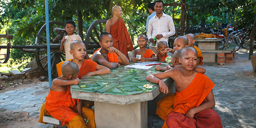 Monks in Cambodia