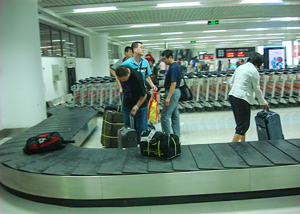 Collecting Luggage at Xi'an Airport