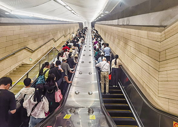 Escalator at Badaling Great Wall Railway Station