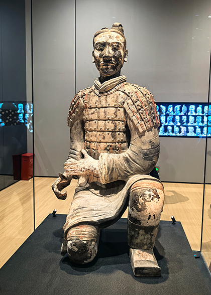 A Terracotta Warrior of the Exhibition of Archaeological Discoveries 