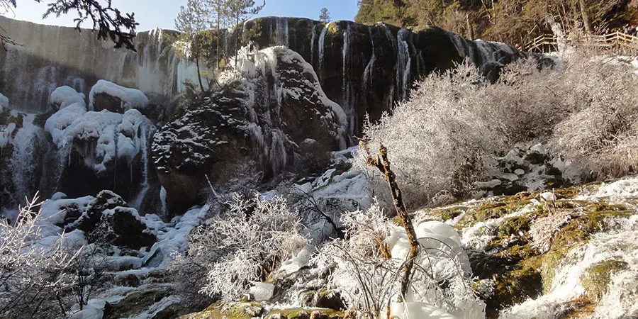 Jiuzhaigou Ice Waterfal 