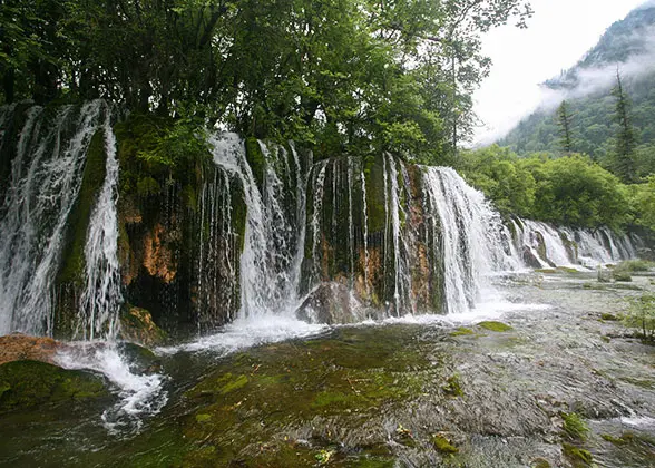 Jiuzhaigou Waterfall in April