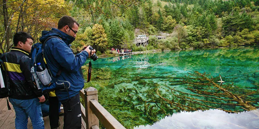 Multicolored Lake in Autumn