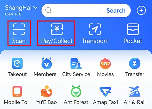 Paying via Alipay