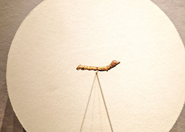 The Giltbronze Silkworm in Qin Han Museum