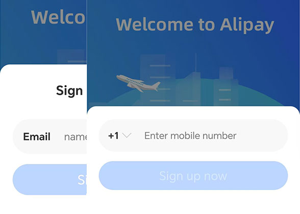 Registration of Alipay