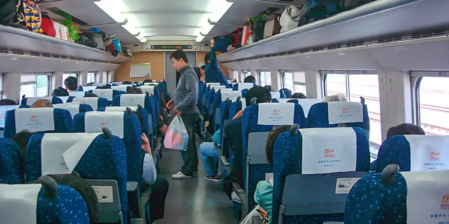 Second Class Seat on Bullet Train