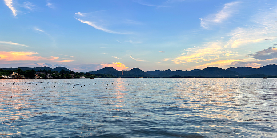 Sunset Glow on West Lake