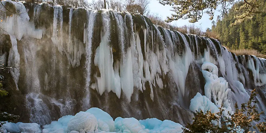 Ice Waterfall in Winter