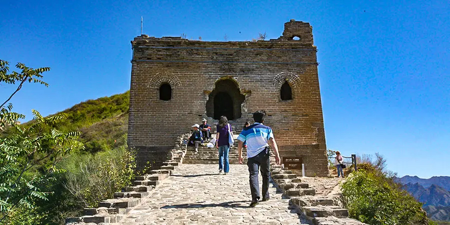 Hiking on the Badaling Remnant Great Wall