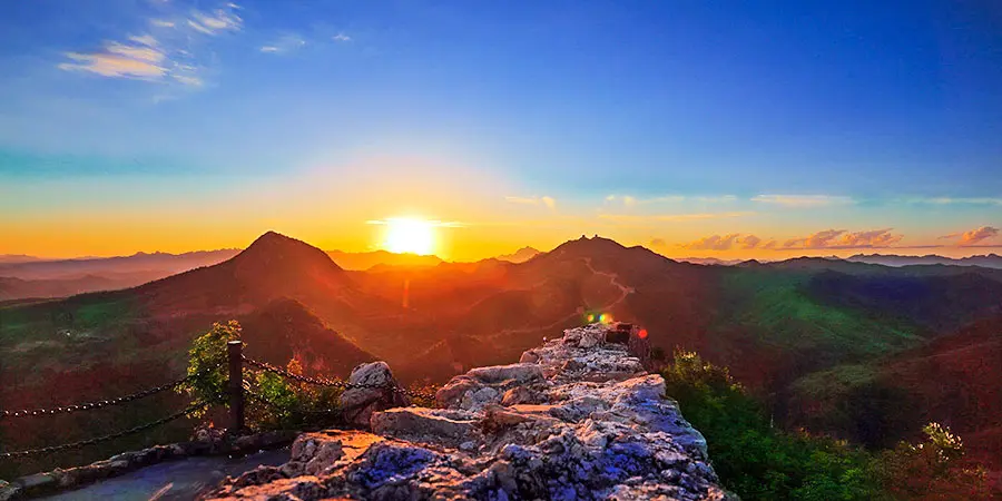 Sunrise at the Simatai Great Wall