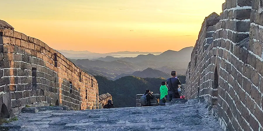 Sunset at Jinshanling Great Wall