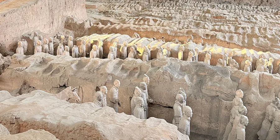 Traces in Pit 1 Caused by Fire