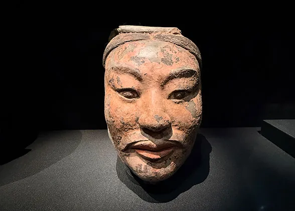 Colored Terracotta Warrior's Head