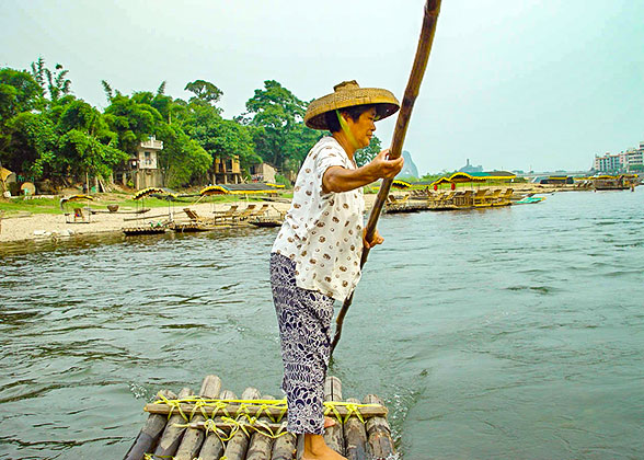 Bamboo Raft on Li River