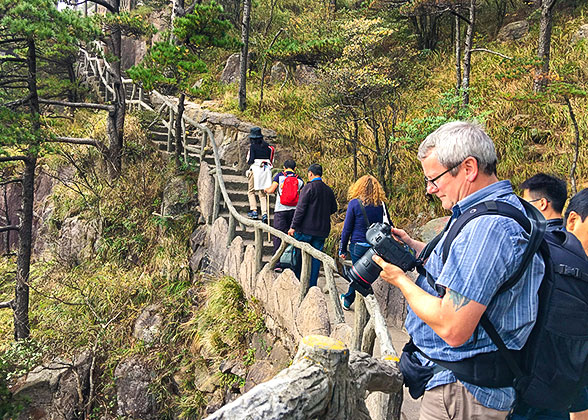 Taking Photos on Huangshan