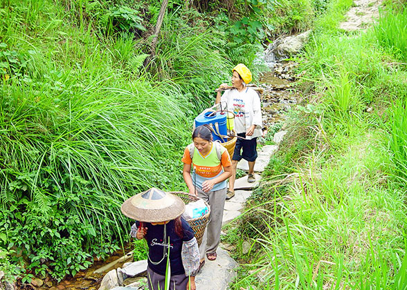 Villagers in Longji Rice Terraces