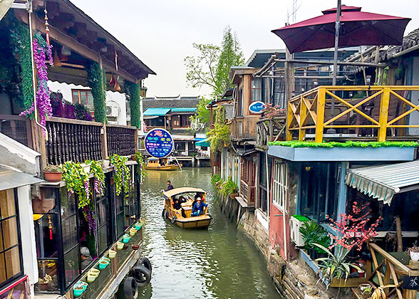 Tourist Boat in Zhujiajiao Water Town